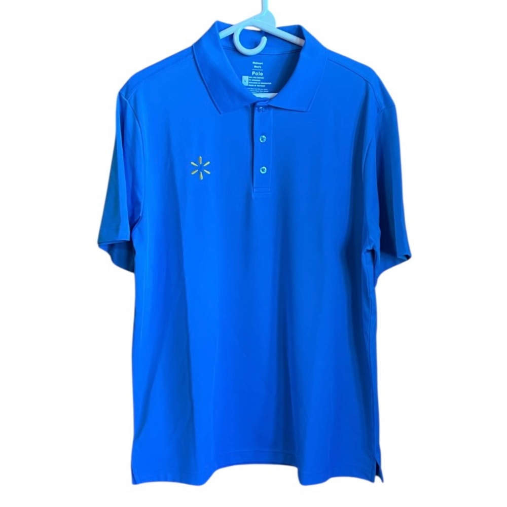 Walmart Men’s Vibrant Blue Polo Shirt L NWT